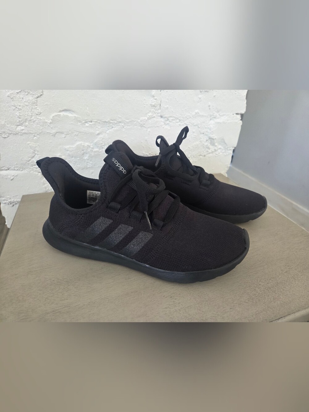 adidas Women's Black Slip-On Lace-Up Sneakers